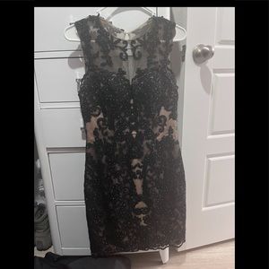 Black Size 6 Jovani Dress with rhinestones